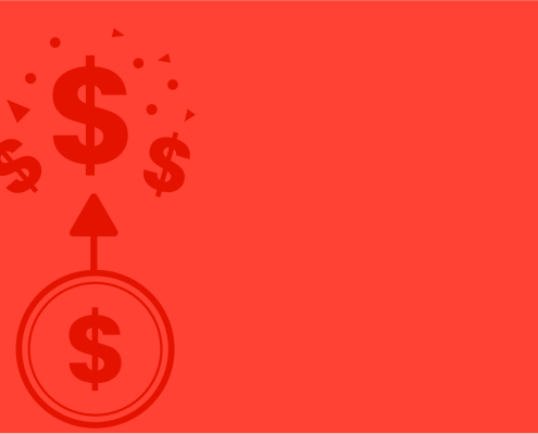 illustration of money multiplying depicted by one dollar sign becoming many as a result of marketing